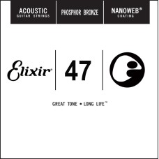 Elixir Acoustic Nanoweb Phosphor Bronze Single 47 14147